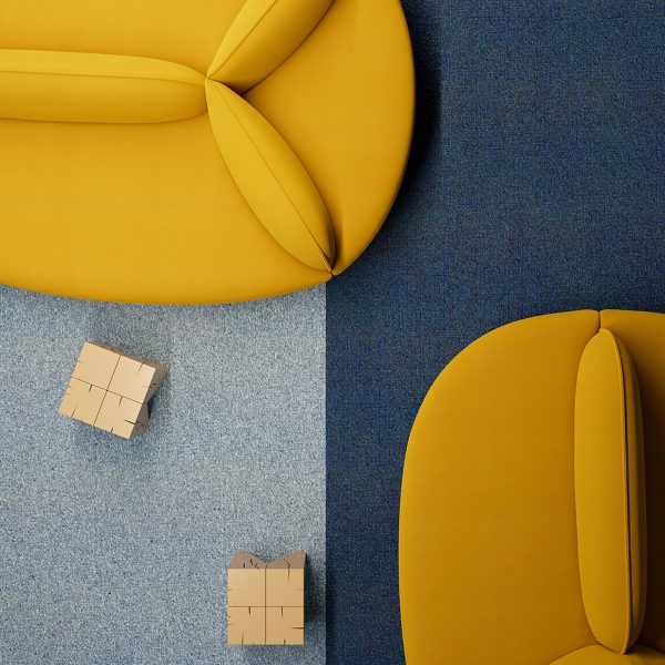 Flooring in blue and navy