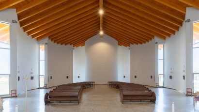 Interior of Narac Church in Albania by Arkpro Studio