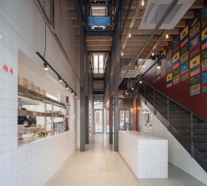 Entrance of restaurant in Marseille by Neri&Hu