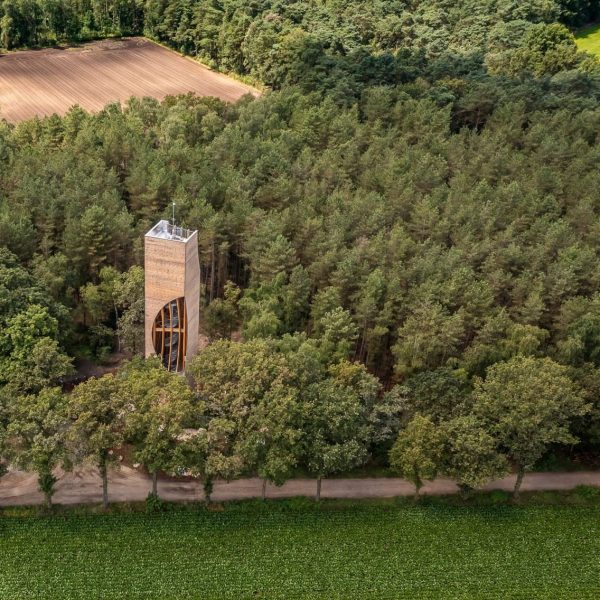 Watchtower overlooking forest Netherlands