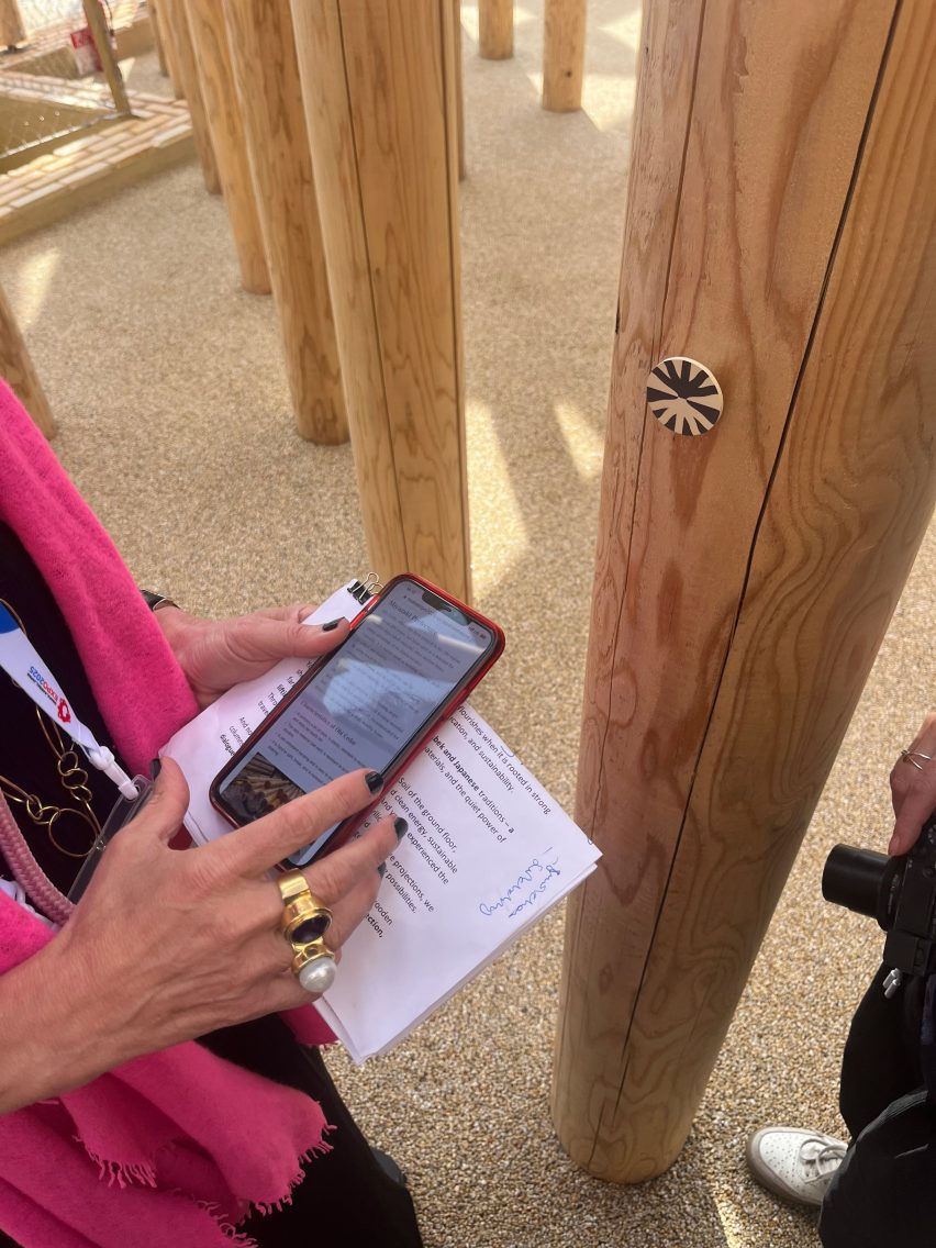 NFC tags on Uzbekistan pavilion