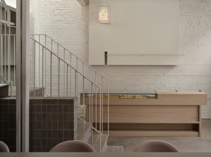 Restaurant with a minimalist interior