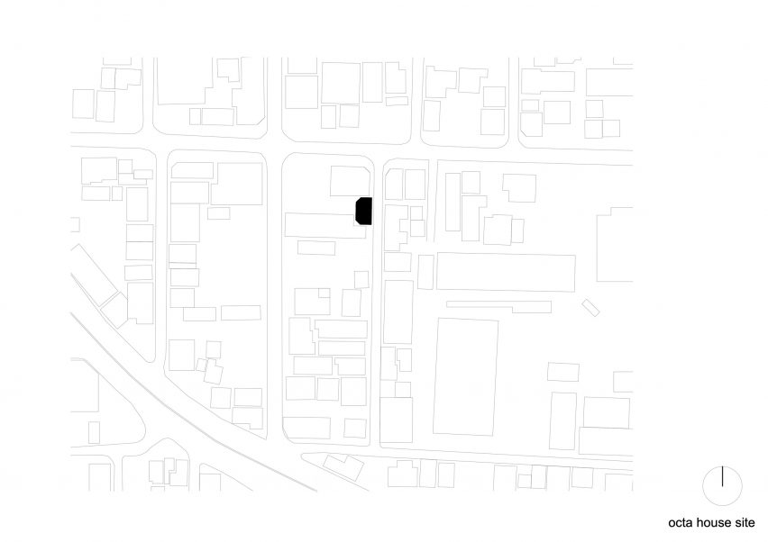Site plan of Octa House by Marutau Arqui