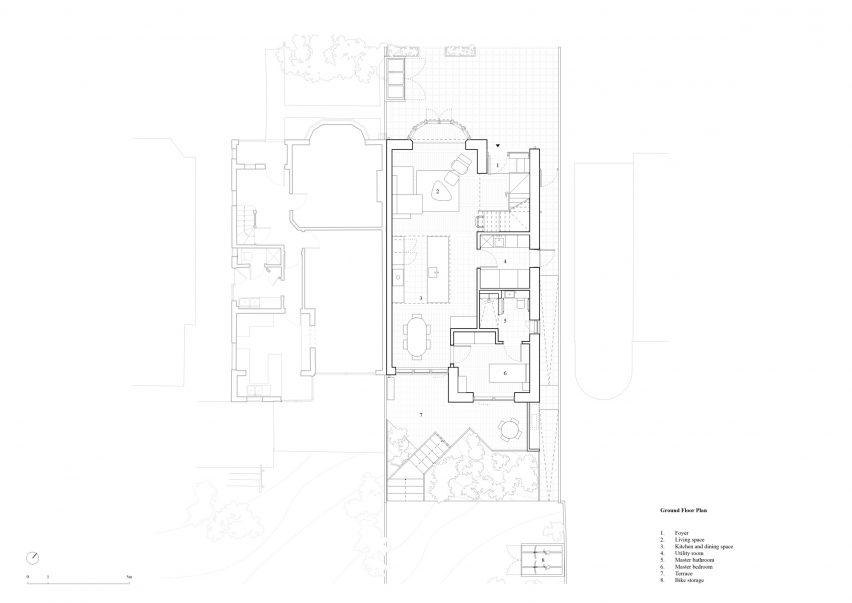 Plan of Woodbury Residence by Of Architecture