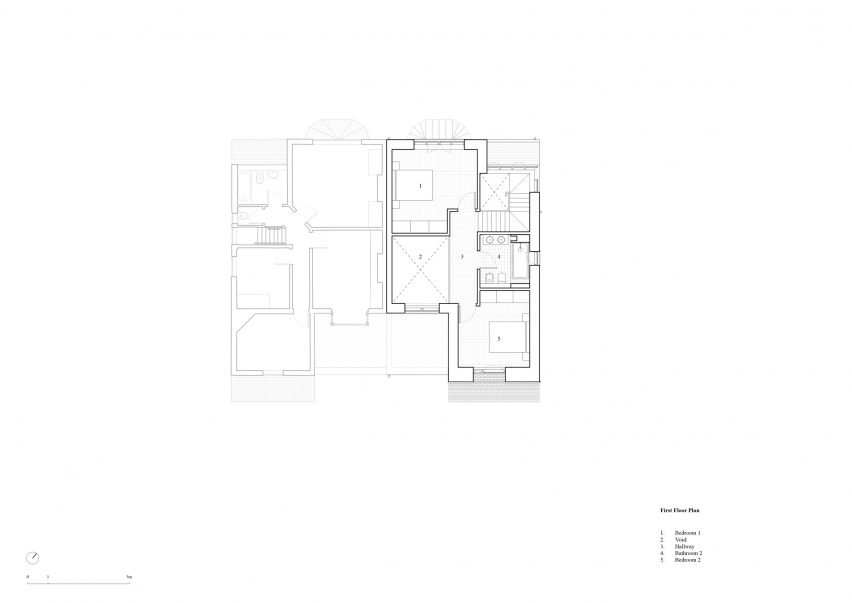 Plan of Woodbury Residence by Of Architecture