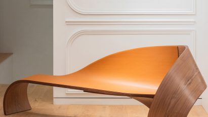 Pierre Renart creates "fluid and dynamic" bench for Longchamp's first furniture collection