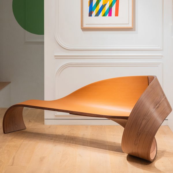 Pierre Renart creates "fluid and dynamic" bench for Longchamp's first furniture collection