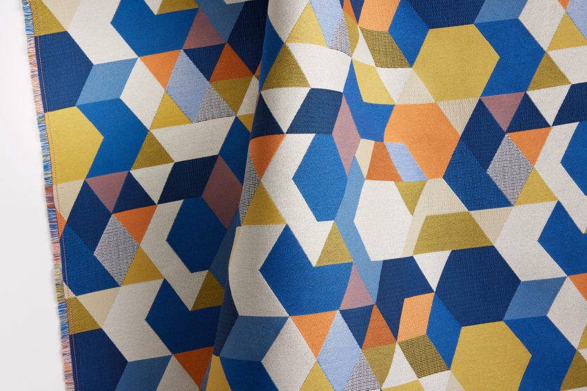 Polychrome textile by Designtex