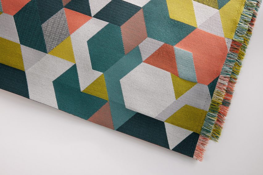 Polychrome textile by Designtex