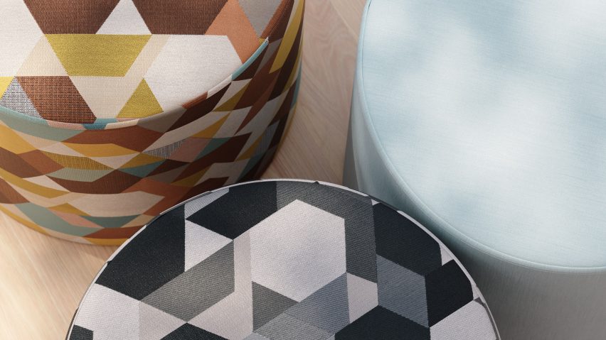 Polychrome textile by Designtex