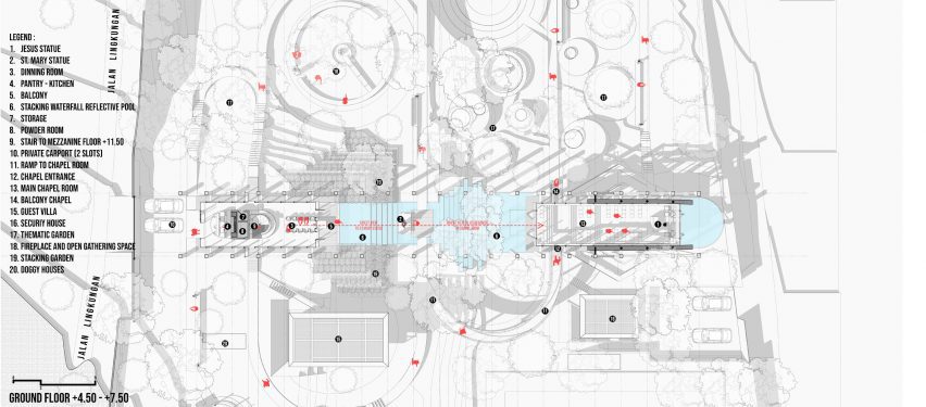 Plan of Sanctuary Tunnel Garden by RAD+ar