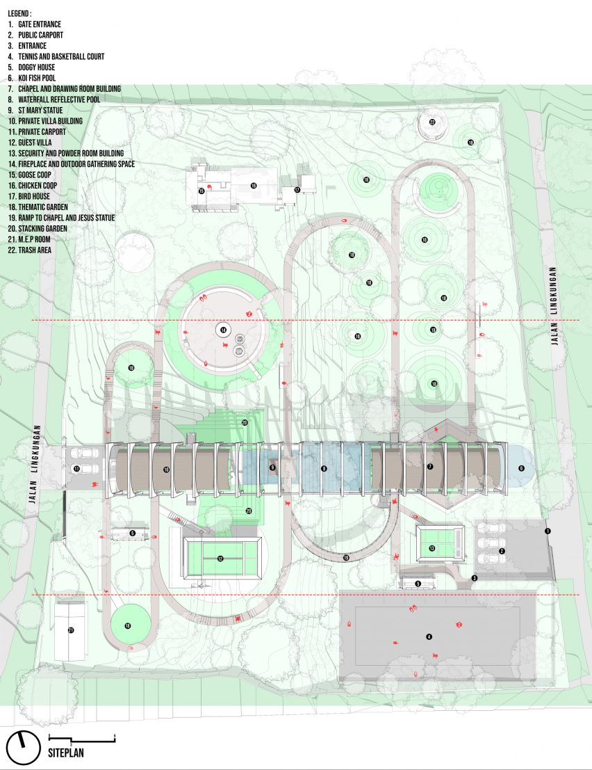 Plan of Sanctuary Tunnel Garden by RAD+ar
