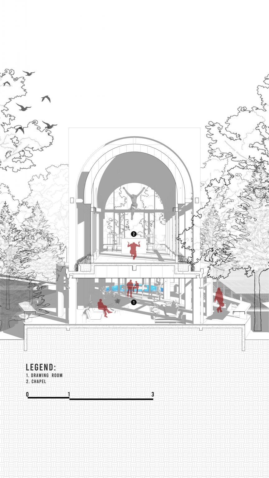 Section of Sanctuary Tunnel Garden by RAD+ar