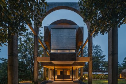 Concrete structure at Sanctuary Tunnel Garden in Indonesia