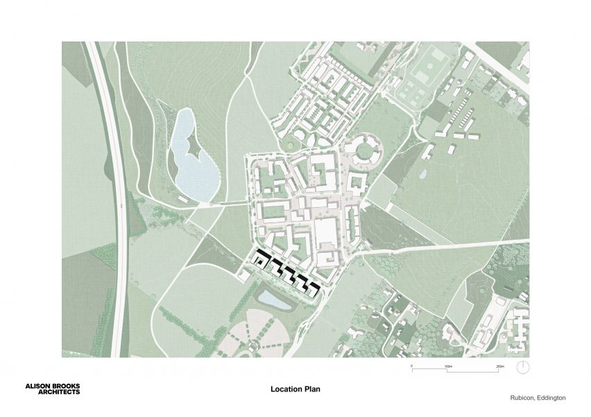 Location plan of Rubicon housing by Alison Brooks Architects