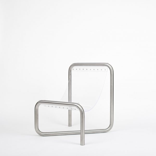 Steel-and-plastic stool