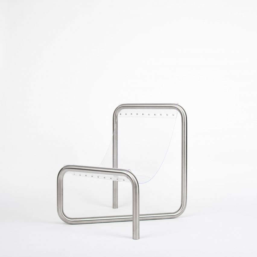 Steel-and-plastic stool