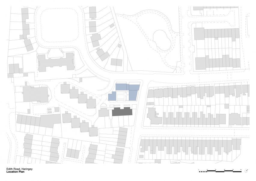 Plan of Edith Road by Satish Jassal Architects