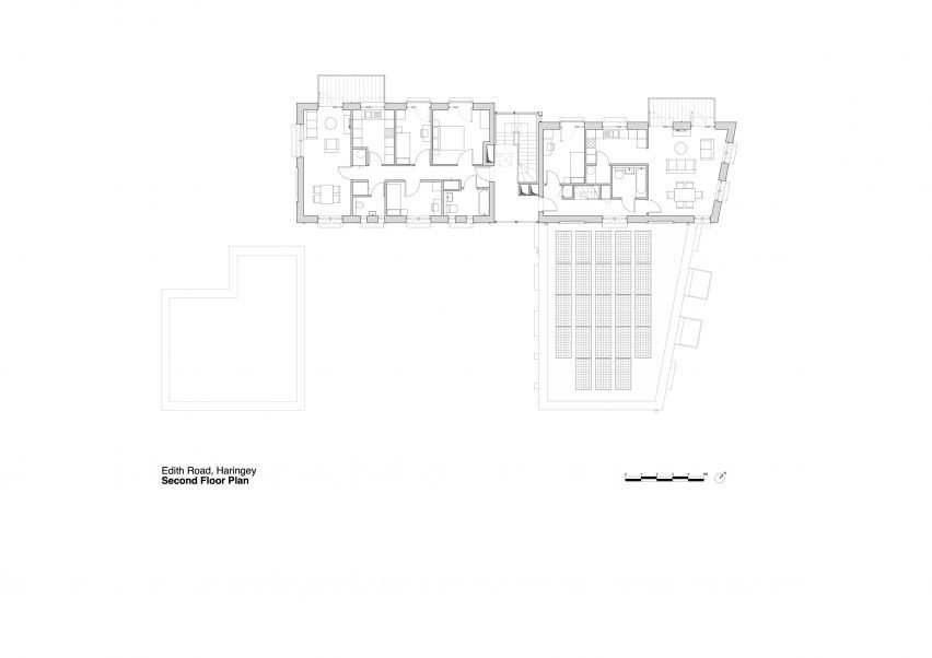 Plan of Edith Road by Satish Jassal Architects