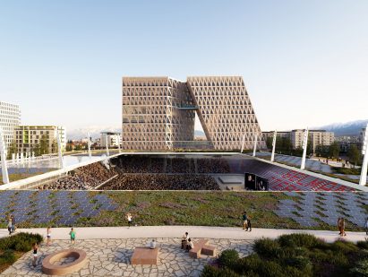 Selman Stërmasi Stadium in Albania by OMA