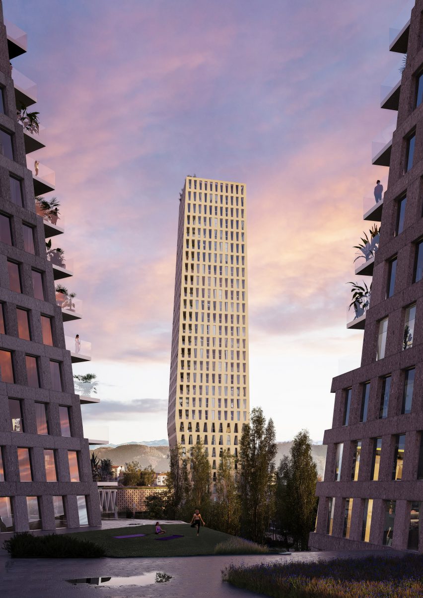 High-rise building in Tirana by OMA