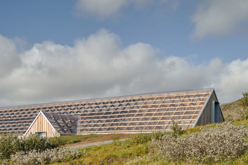 Timber structure with a polycarbonate roof