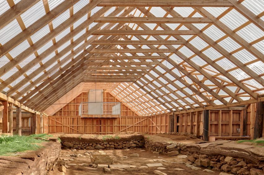 Inside the Stöng Viking ruins shelter in Iceland by Sp(r)int Studio