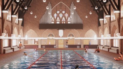 Holy Water swimming pool in a church by MVRDV and Zecc Architecten