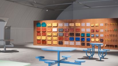 Eating Time section of Prison Times exhibition by Dropcity at Milan design week 2025