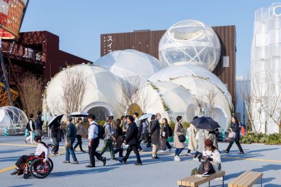 Exterior of the Switzerland Pavilion at Expo 2025 Osaka by Manuel Herz Architects