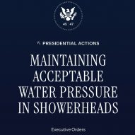 Donald Trump showers executive order