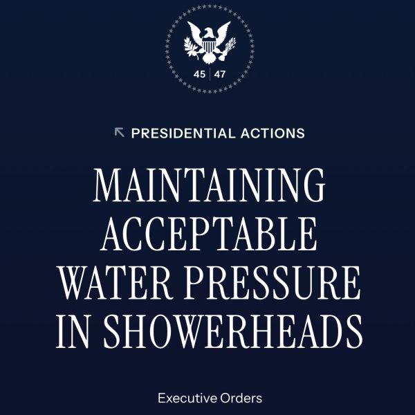 Donald Trump showers executive order