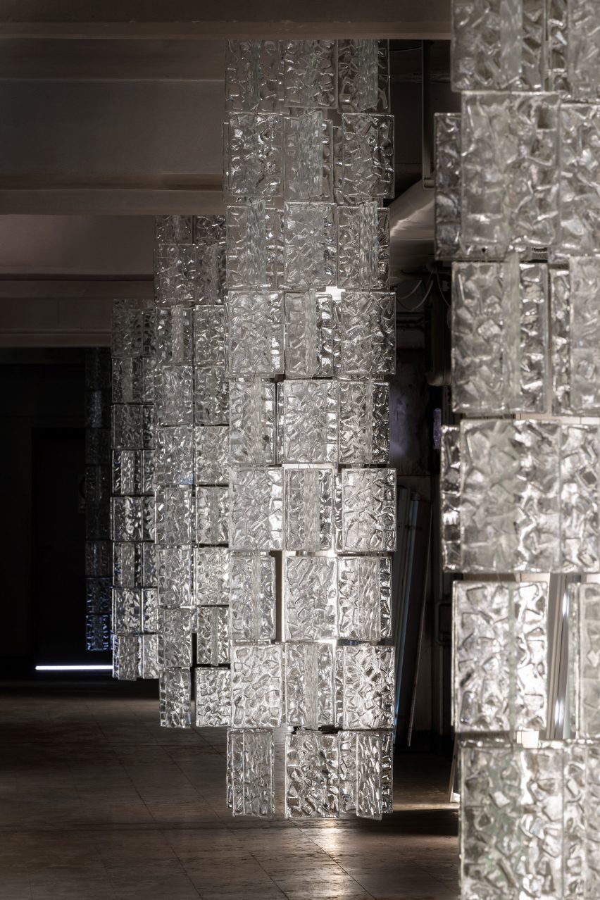 Curtains of glass