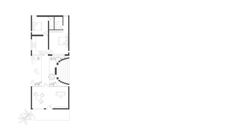 Floor plan of Vaazh House in India by VY Architecture Studio