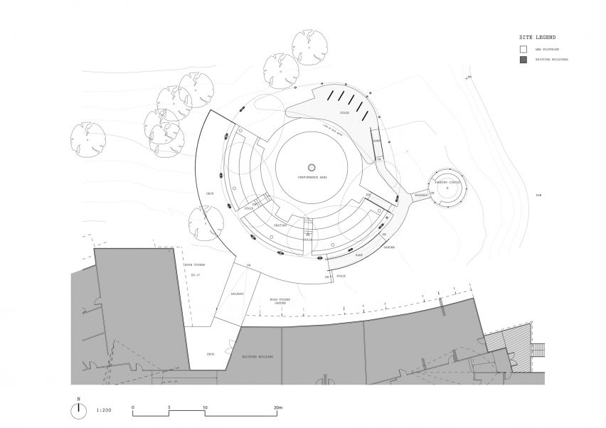 Plan of Wangun Amphitheatre by Equity Office