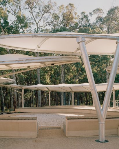 Wangun Amphitheatre made from steel and concrete in Australia