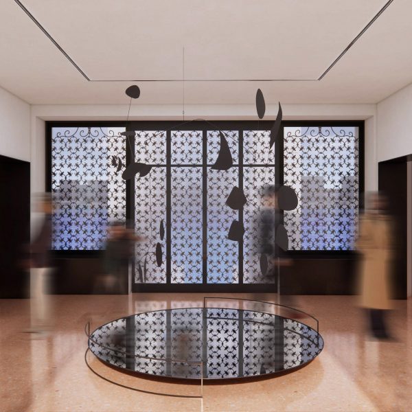a visualisation of the interior of an art gallery