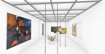 a visualisation of the interior of a gallery space