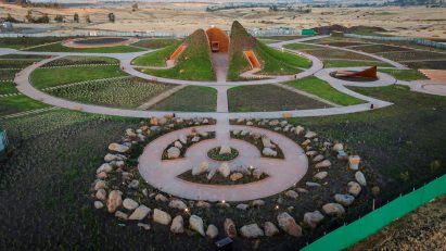 Addis Ababa memorial shaped like a mound