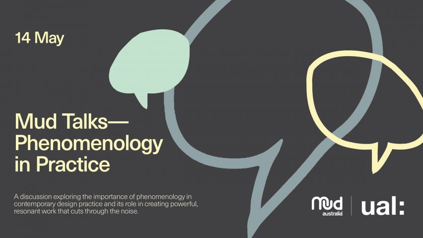 Graphic for MudTalks x London College of Communication – Phenomenology in Practice