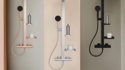 ALU+ shower heads in different colours