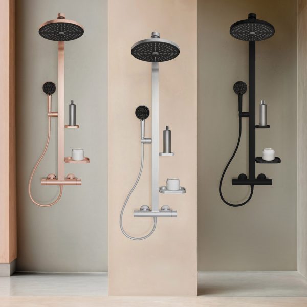 ALU+ shower heads in different colours