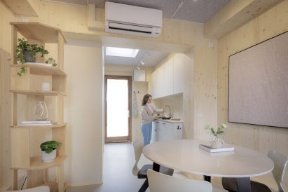Kitchen inside the micro home