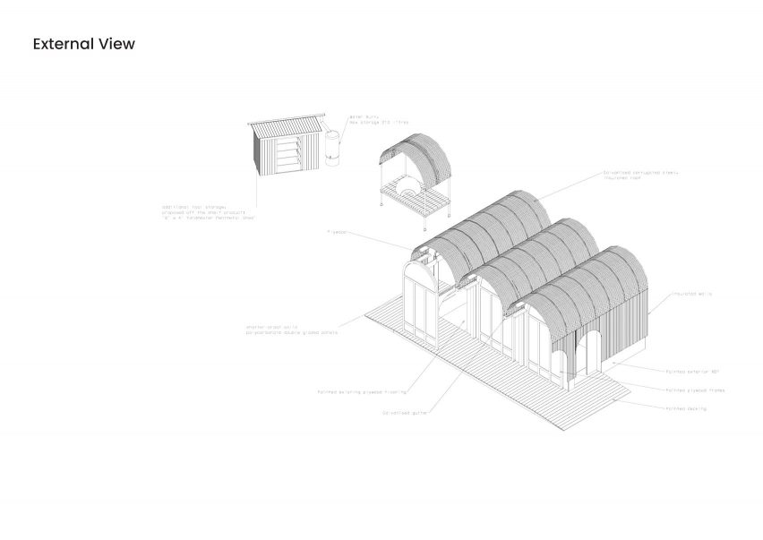 The Blooming Shed external details