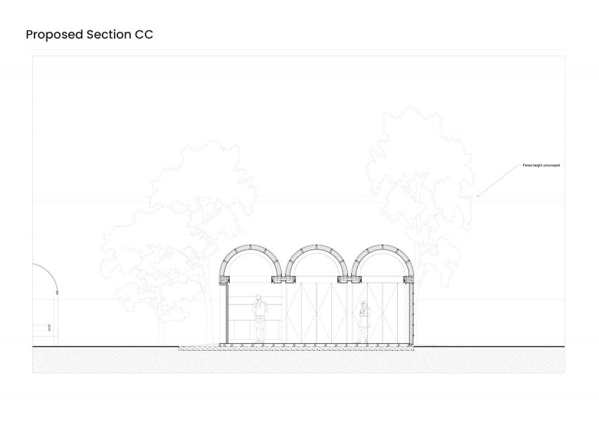 The Blooming Shed cross section