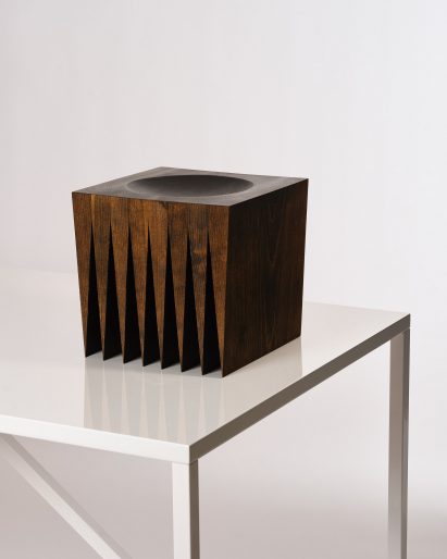 Wooden stool by Mike Newins