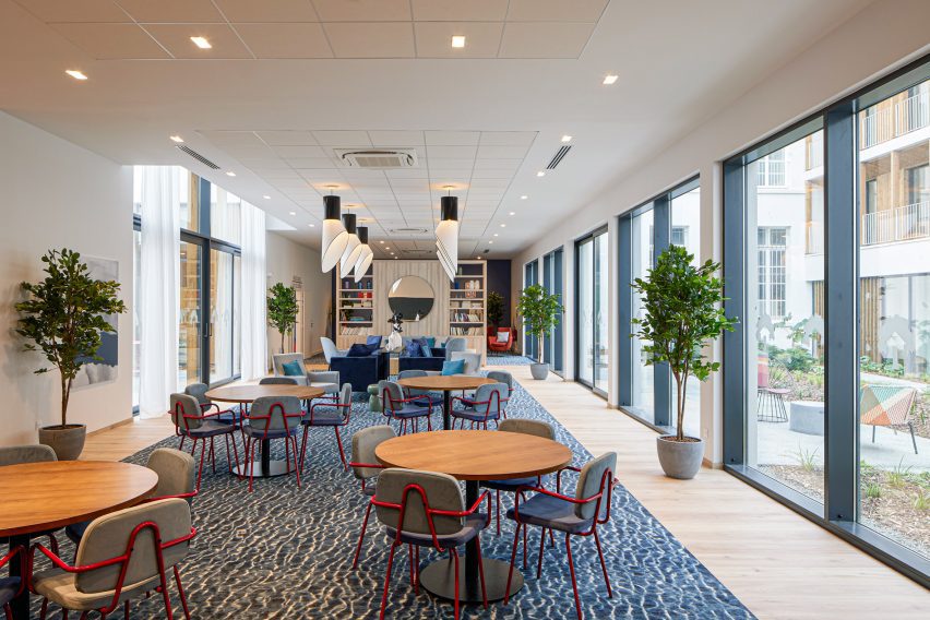 Interior of Brest Post Office flat conversion in Brittany by Chatillon Architectes