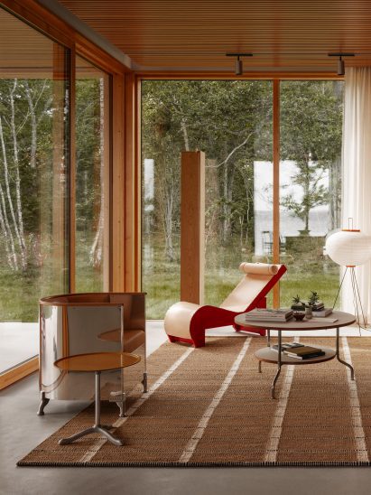 Living space at Swedish summer house by Bross and Nick Flygt Arkitekter