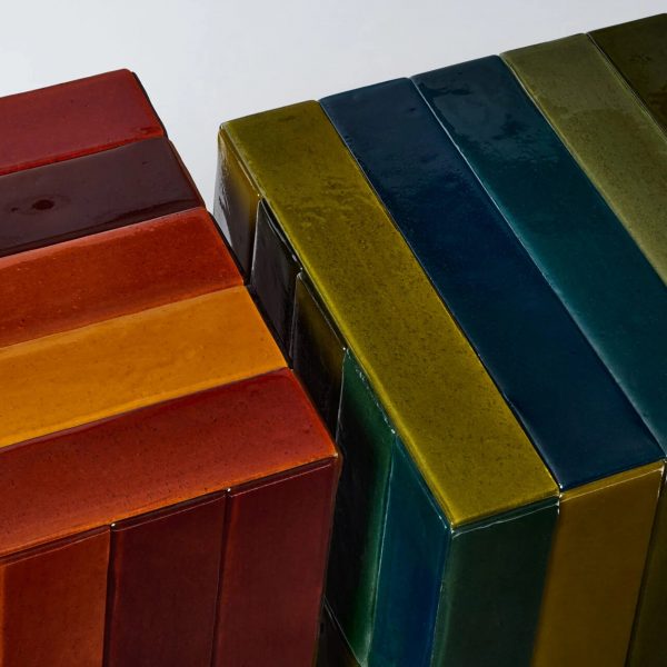 SO-Colored stools by We+ with microalgae tiles