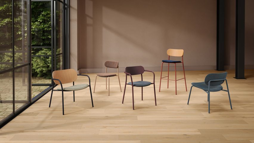 PLC Tube chair on wooden floor
